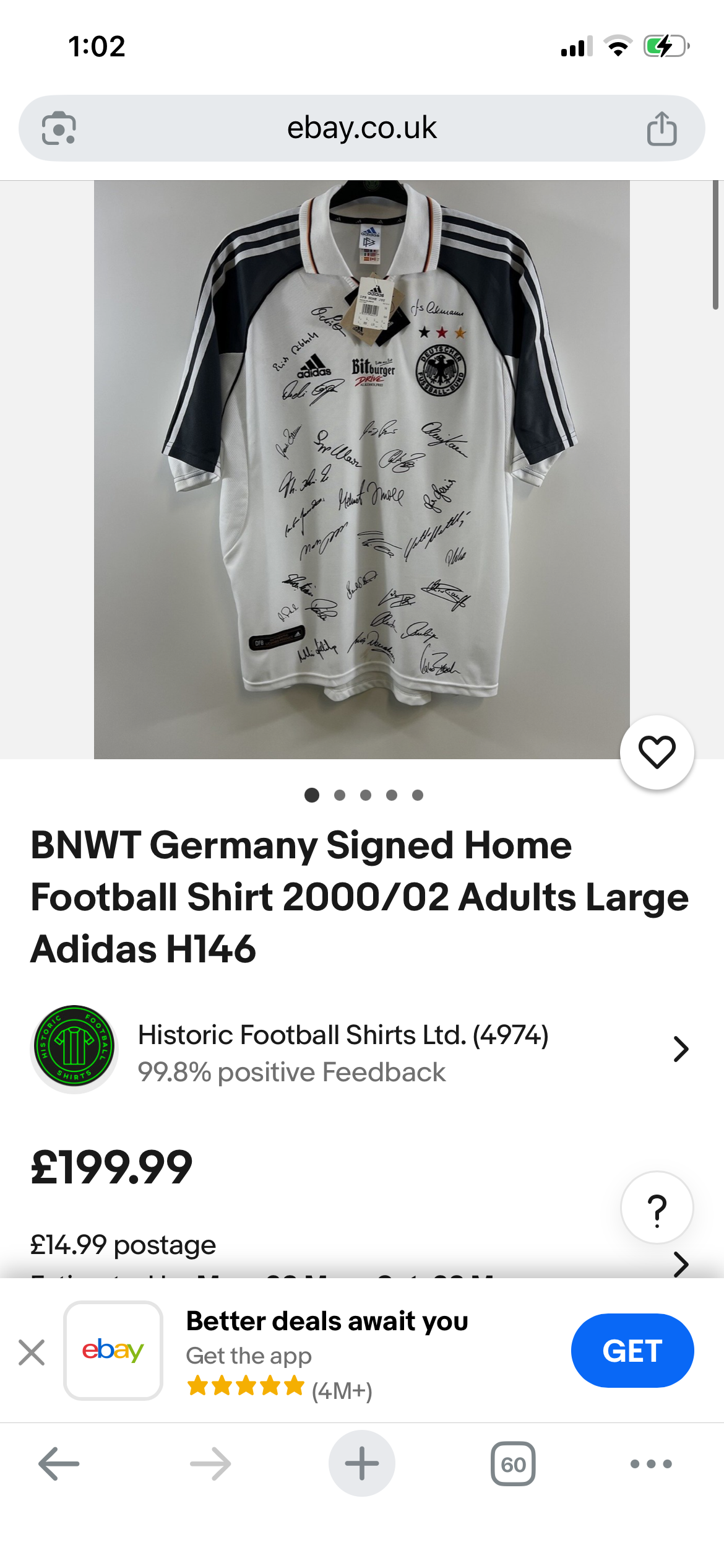 BNWT GERMANY SIGNED HOME 2000-2
