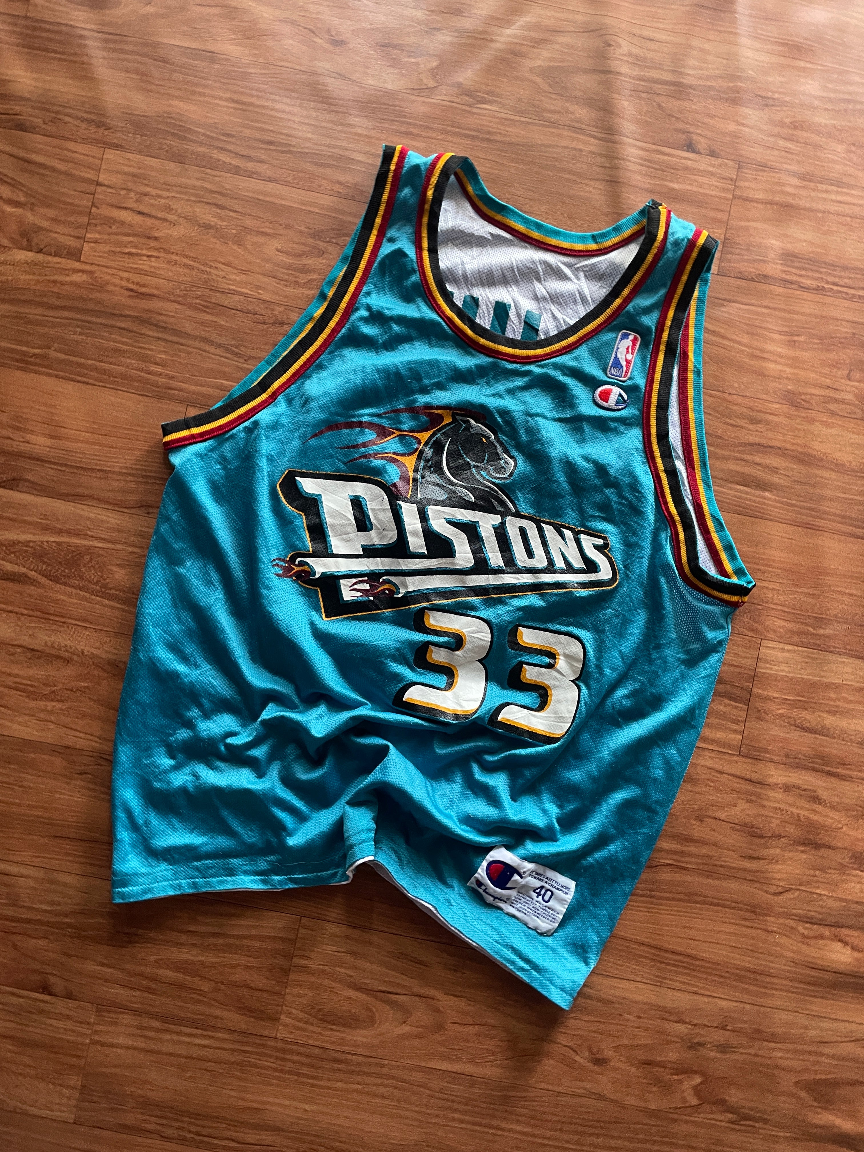 vintage Champion Grant Hill Detroit Pistons