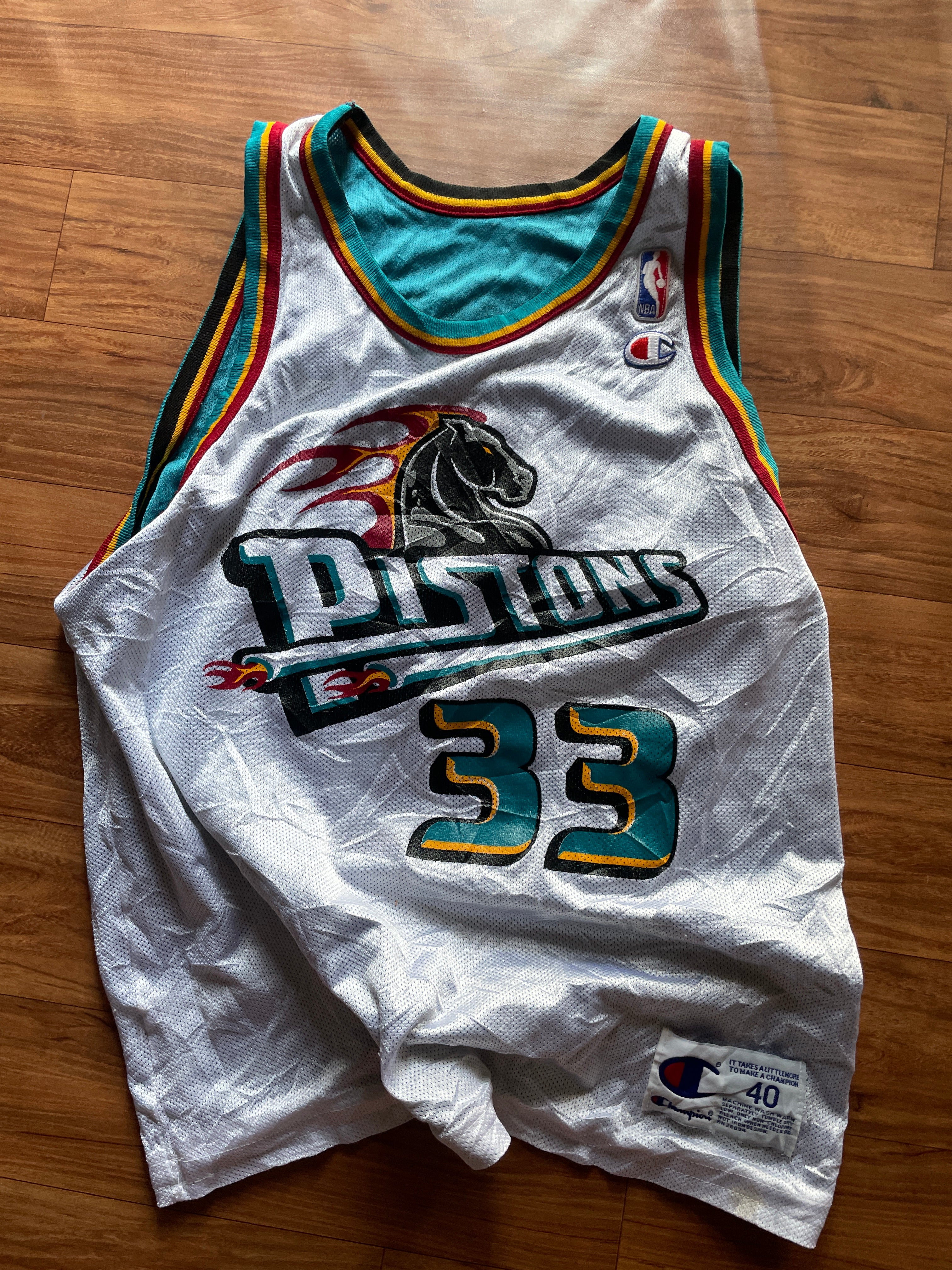 vintage Champion Grant Hill Detroit Pistons