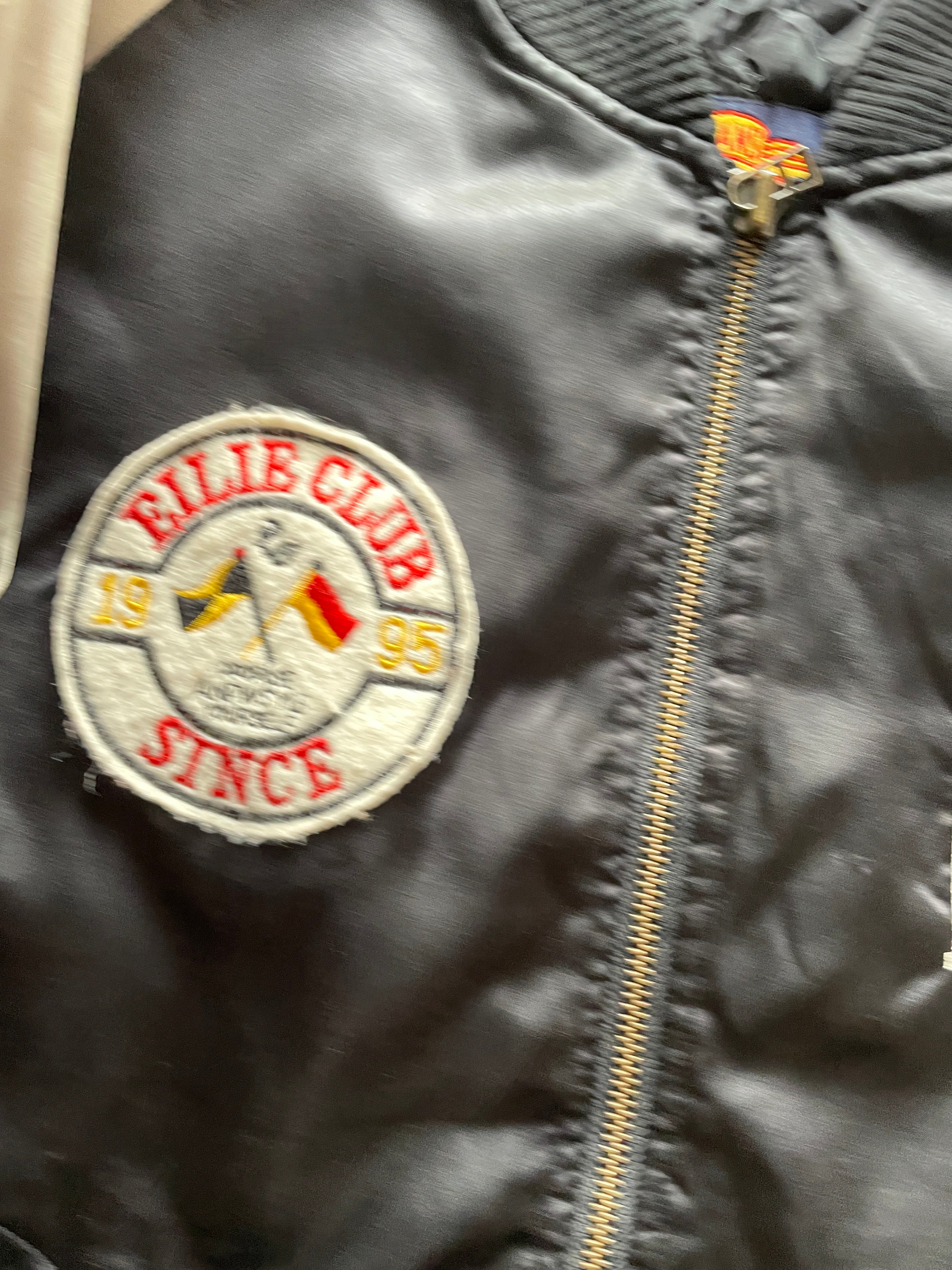 vintage Elie Club Basic embroidered varsity bomber jacket