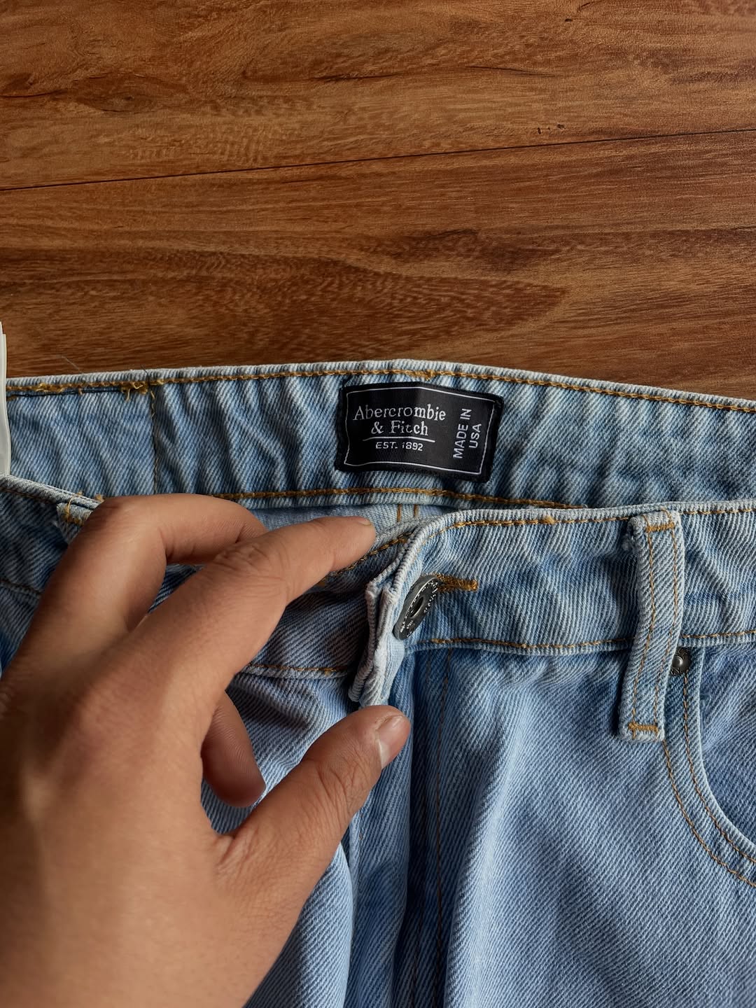 ABERCROMBIE FITCH denim cargo(W36 L43)