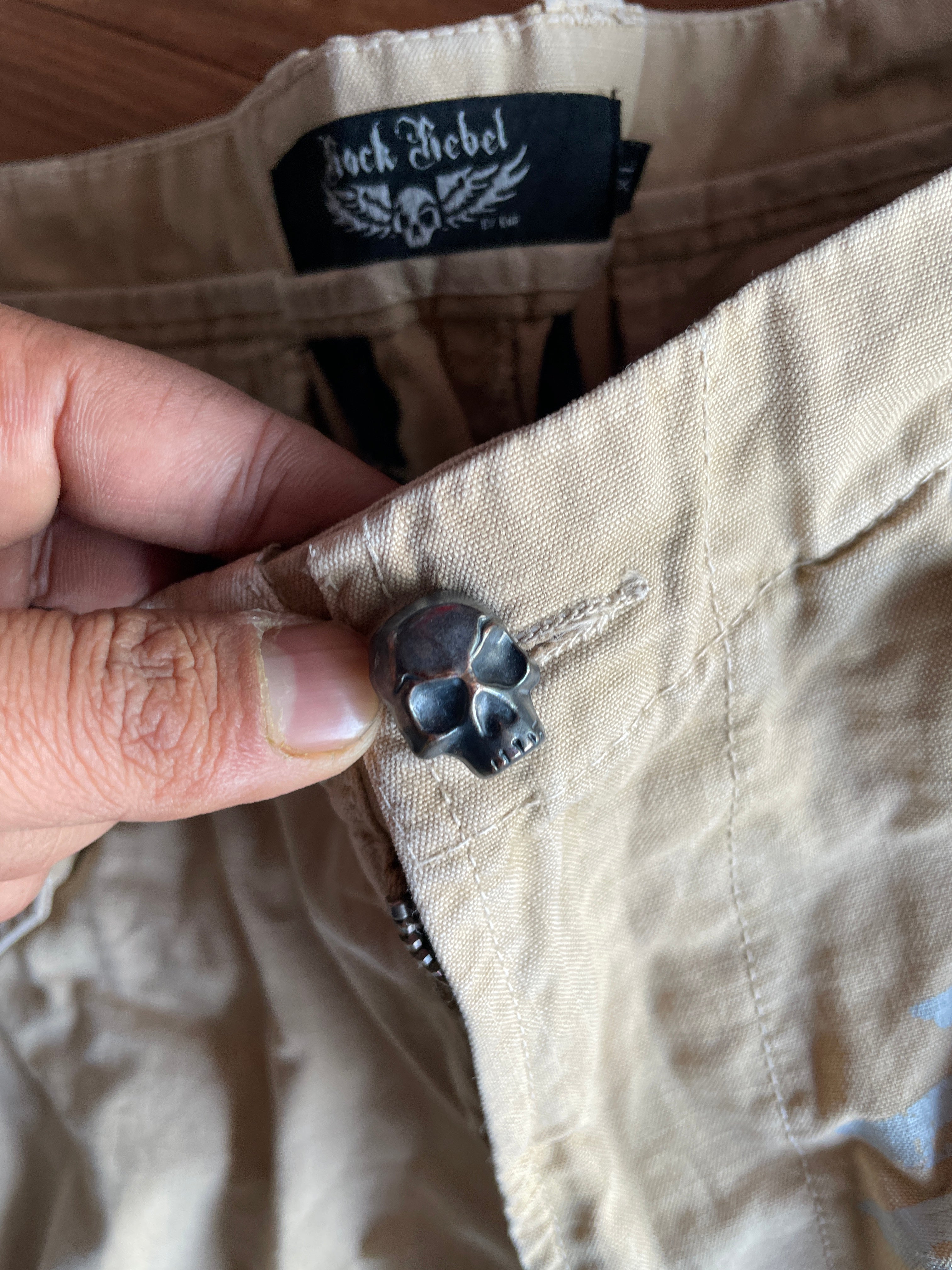 Rock label skull printed Jort(w38 l24)