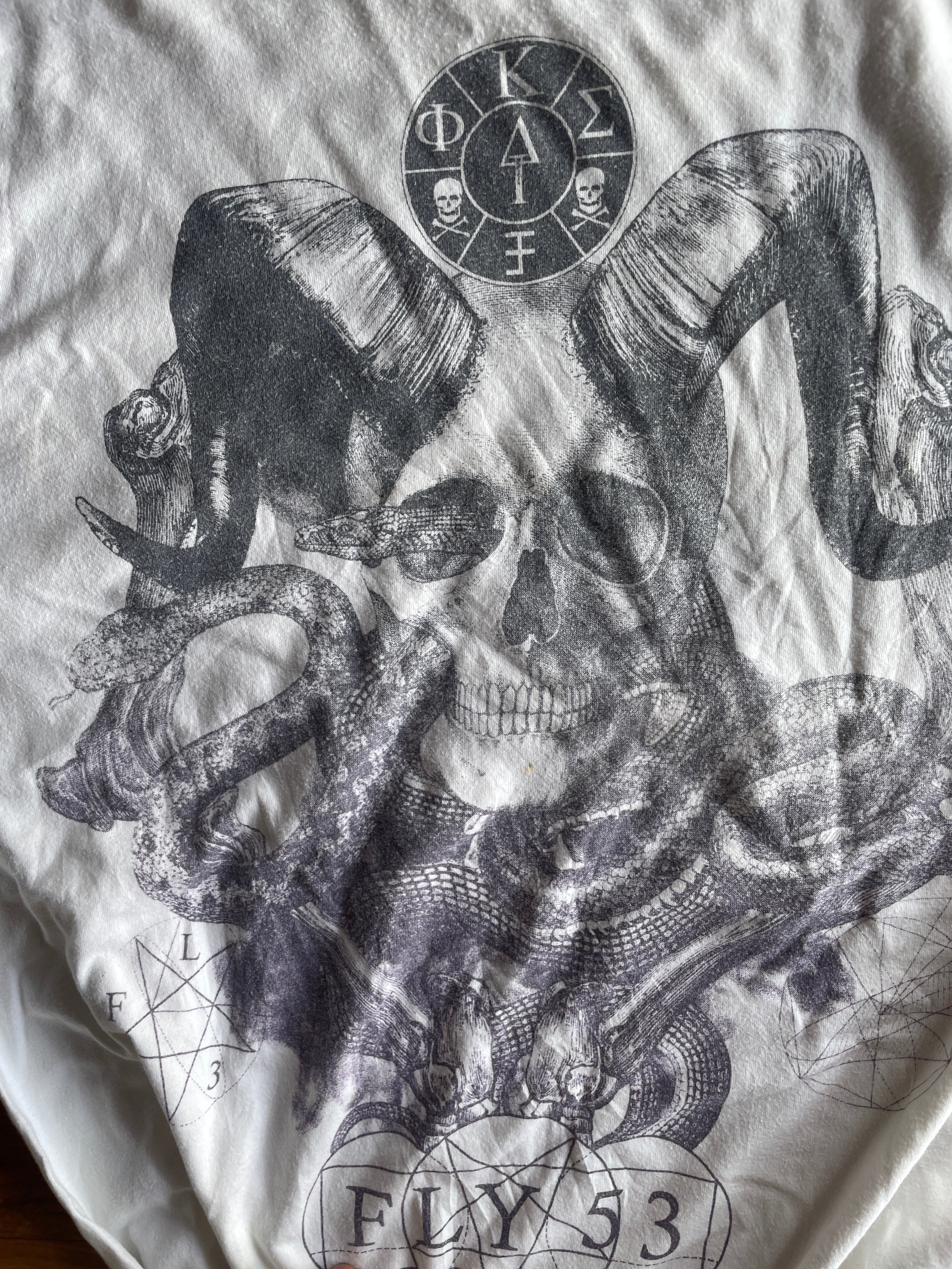 Skeleton print vintage T-shirt