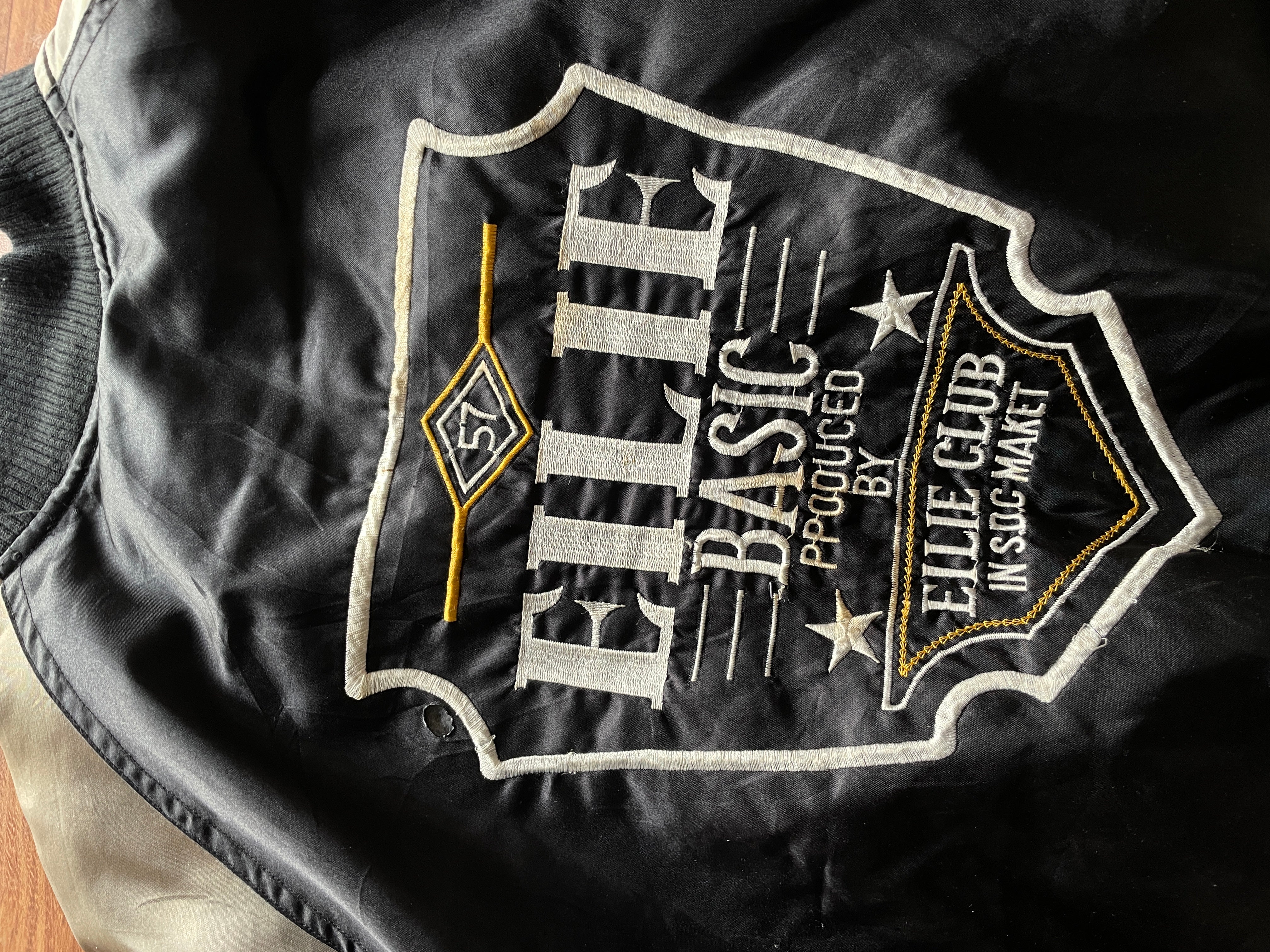vintage Elie Club Basic embroidered varsity bomber jacket