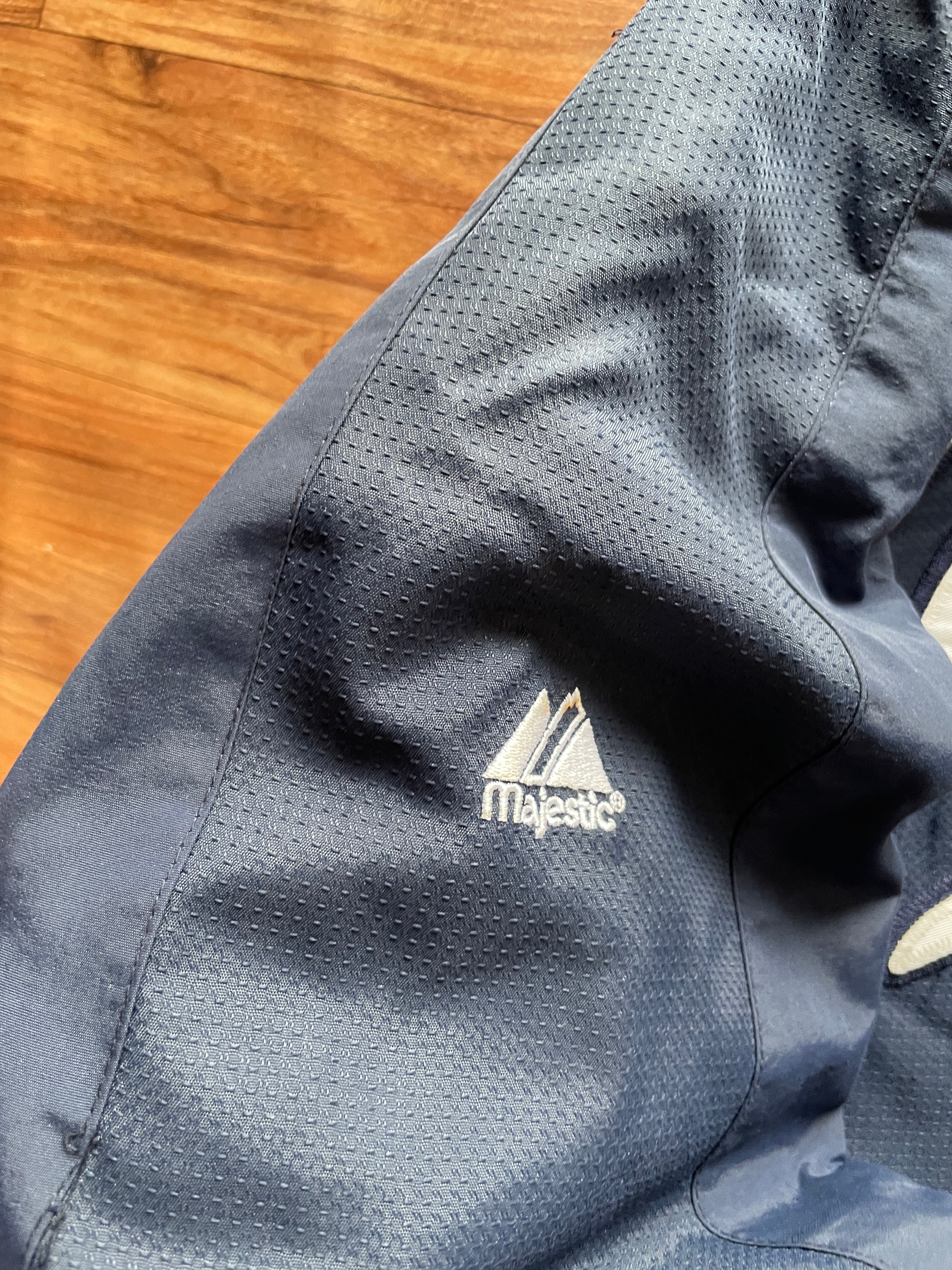 VTG New York Yankees MLB Majestic Navy Blue Dugout Jacket