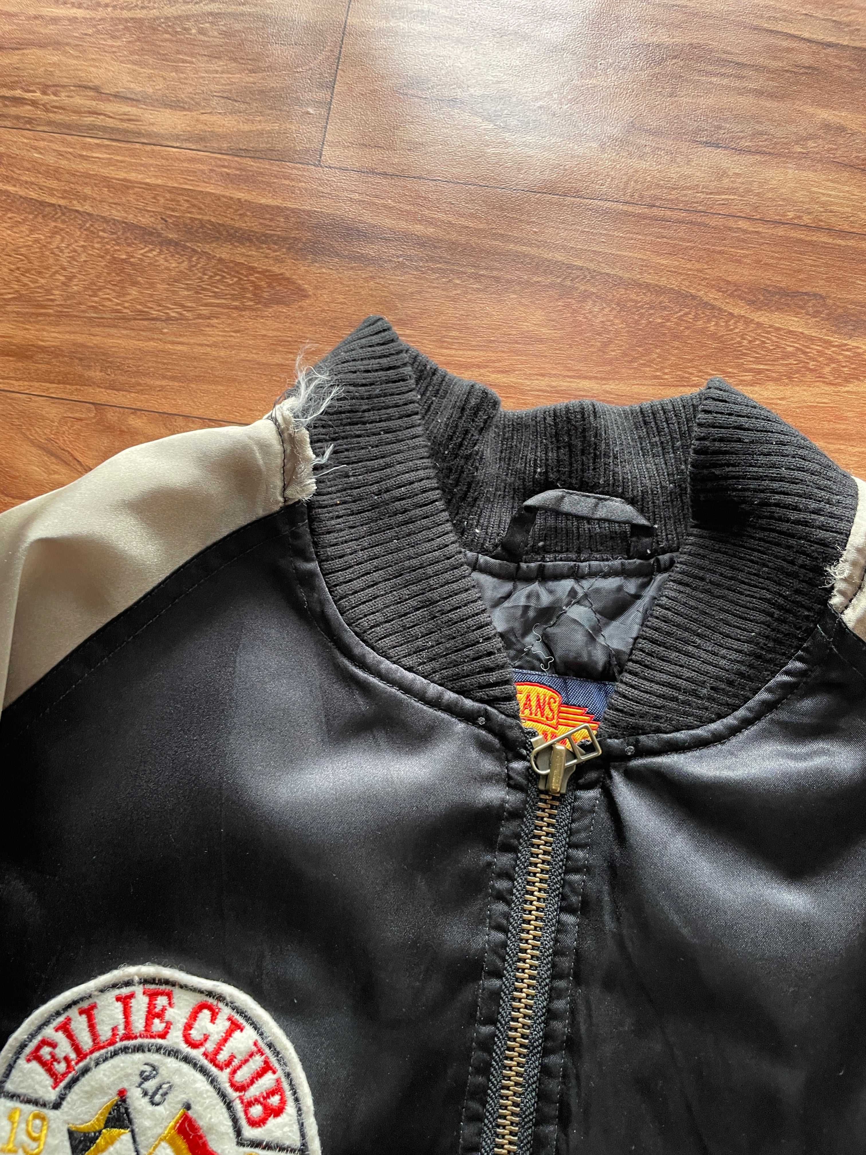vintage Elie Club Basic embroidered varsity bomber jacket