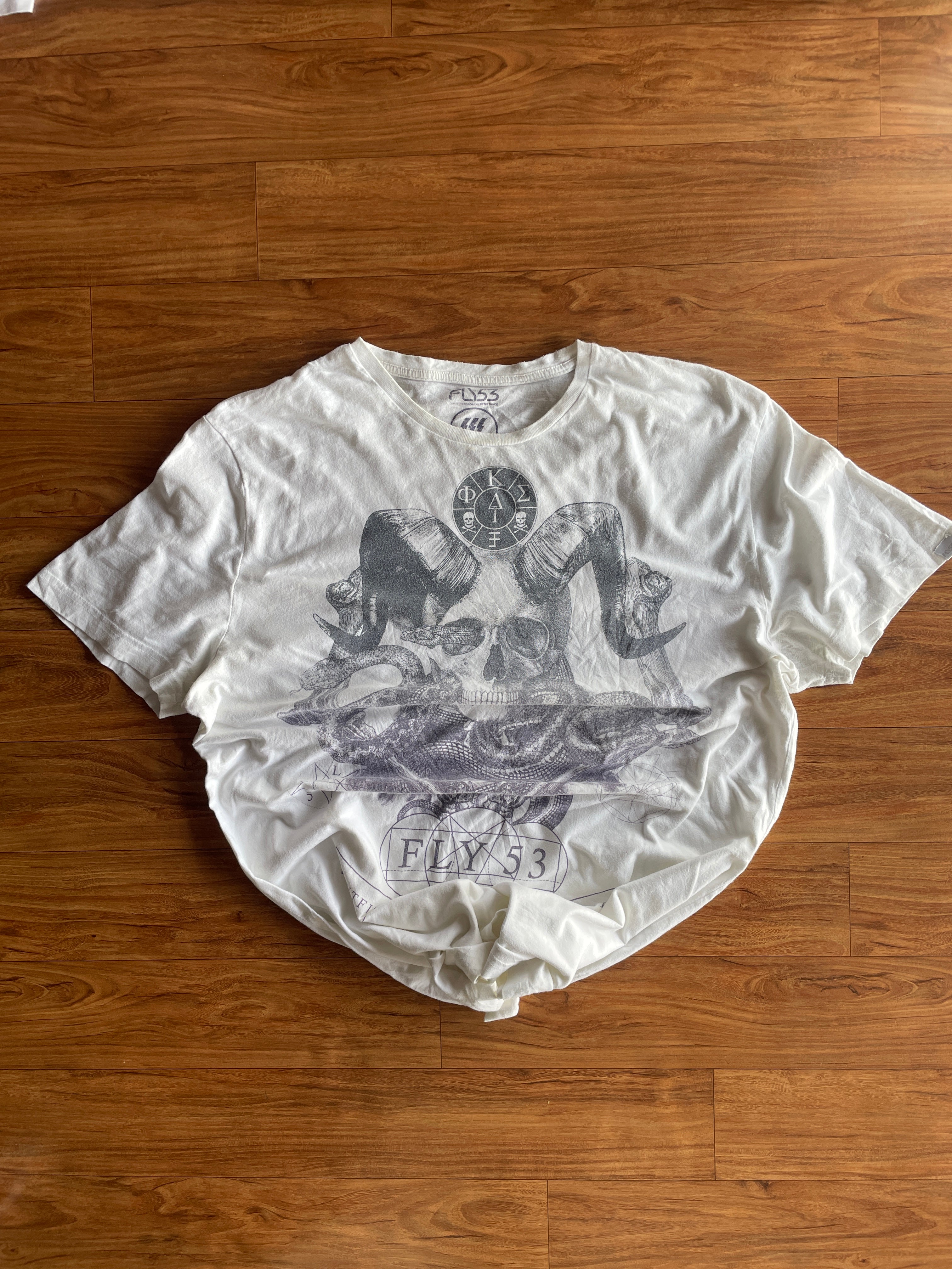 Skeleton print vintage T-shirt