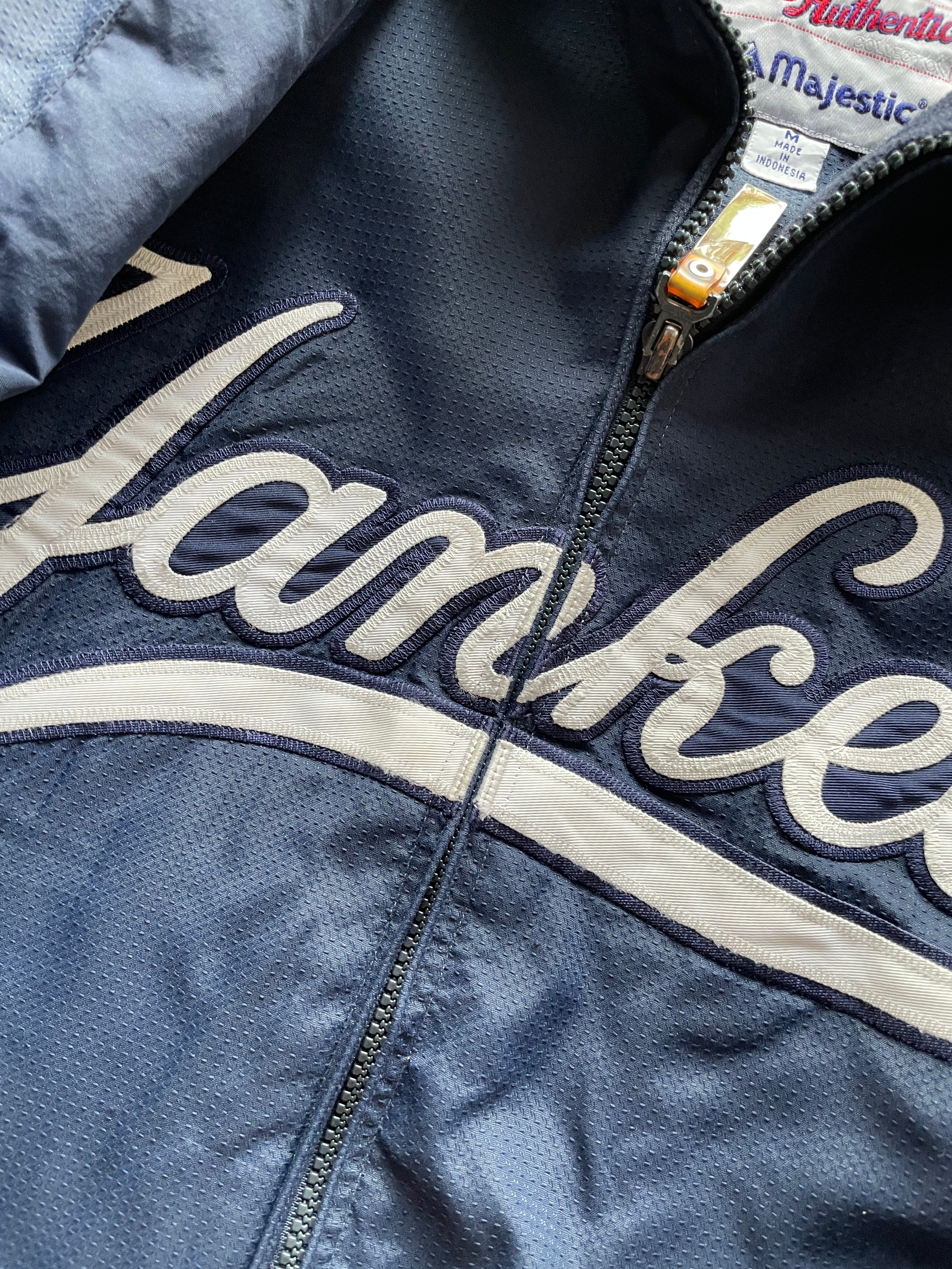 VTG New York Yankees MLB Majestic Navy Blue Dugout Jacket