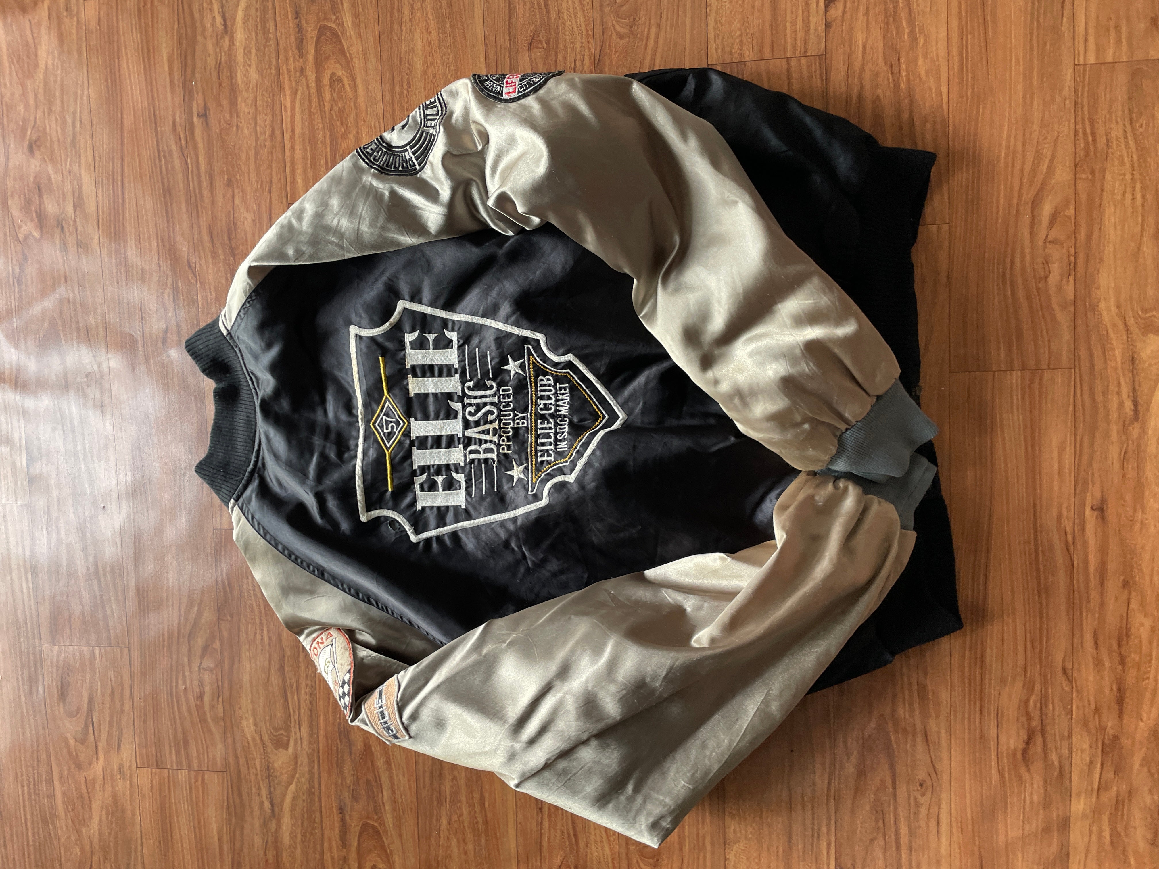 vintage Elie Club Basic embroidered varsity bomber jacket