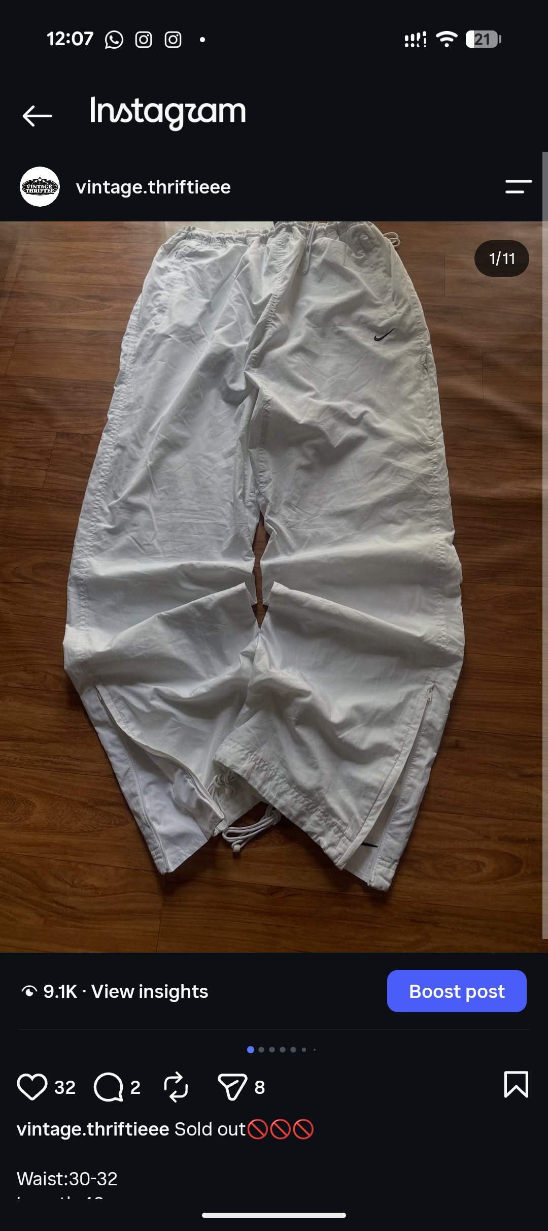 White nike track