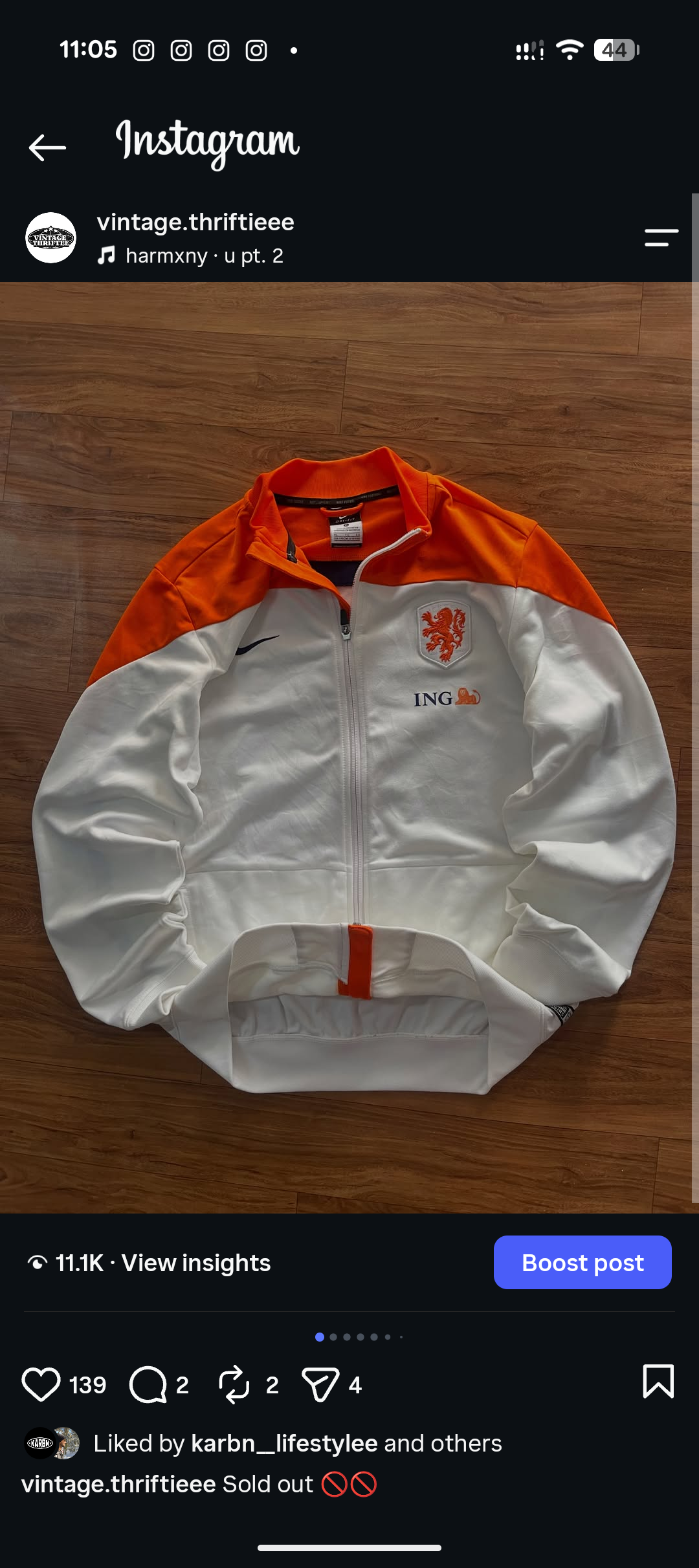White orange jacket