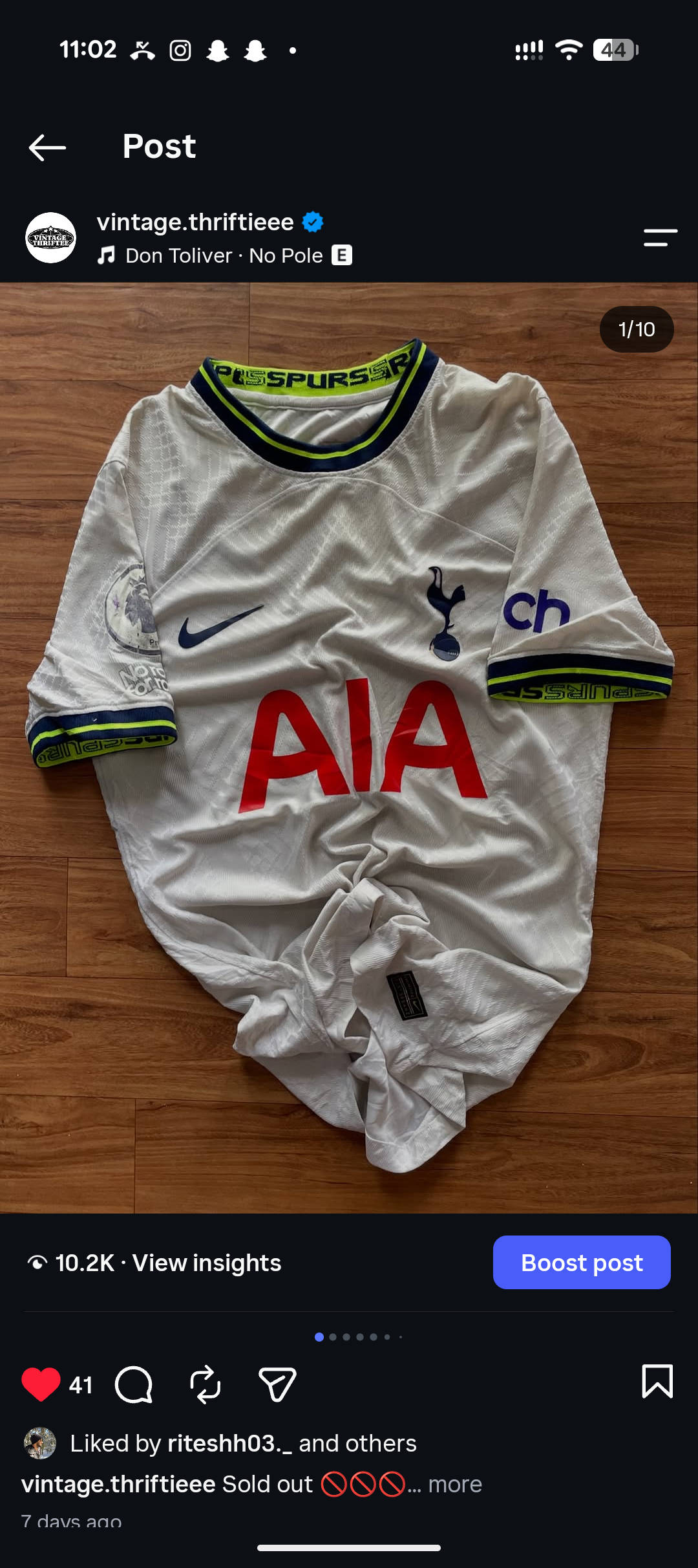 Hotspur jersey