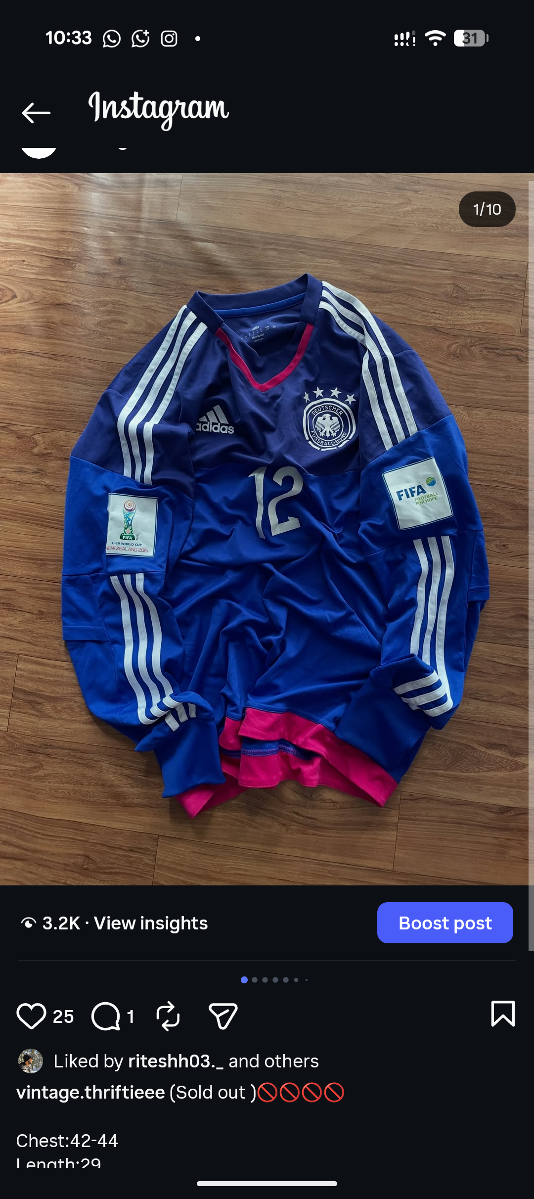 Germany blue full sleeves