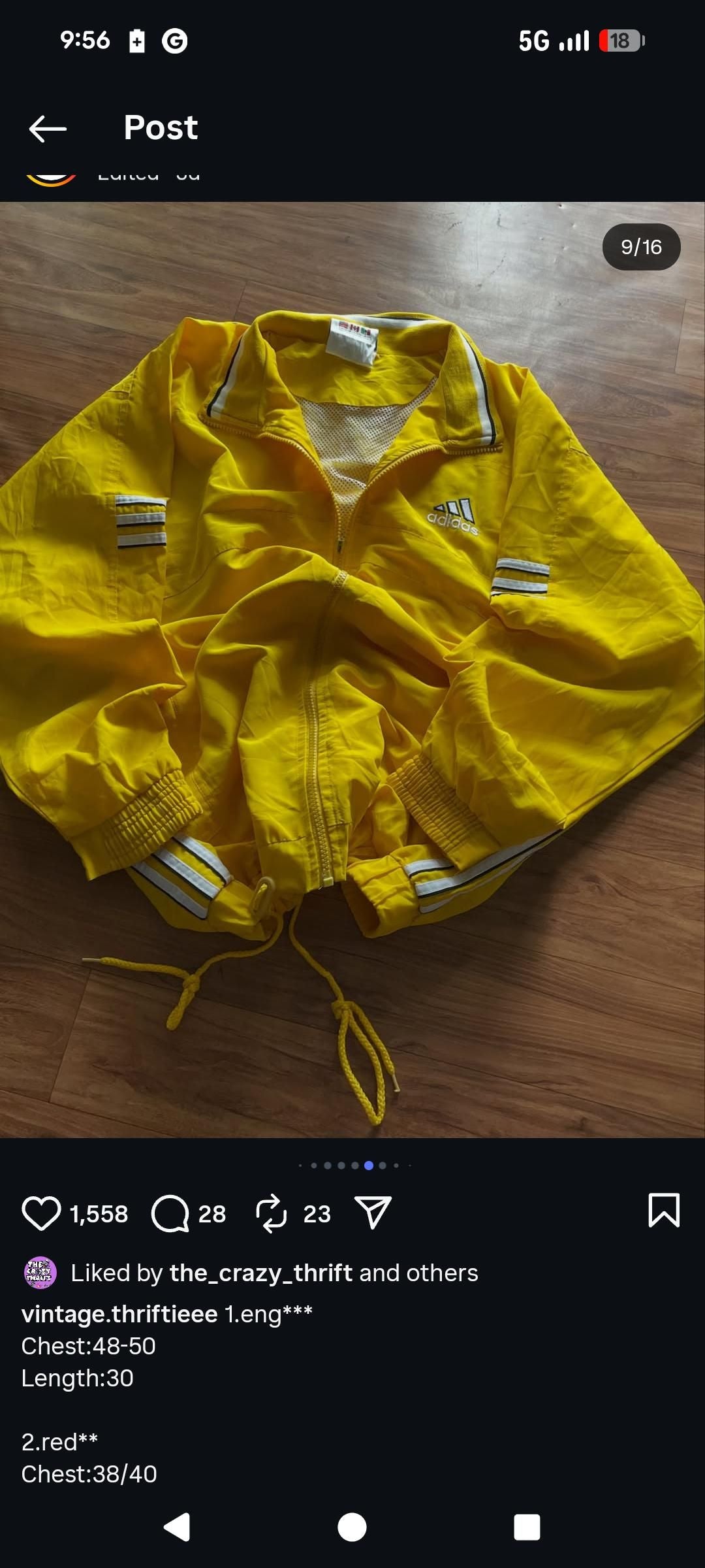 Adidas yellow jacket