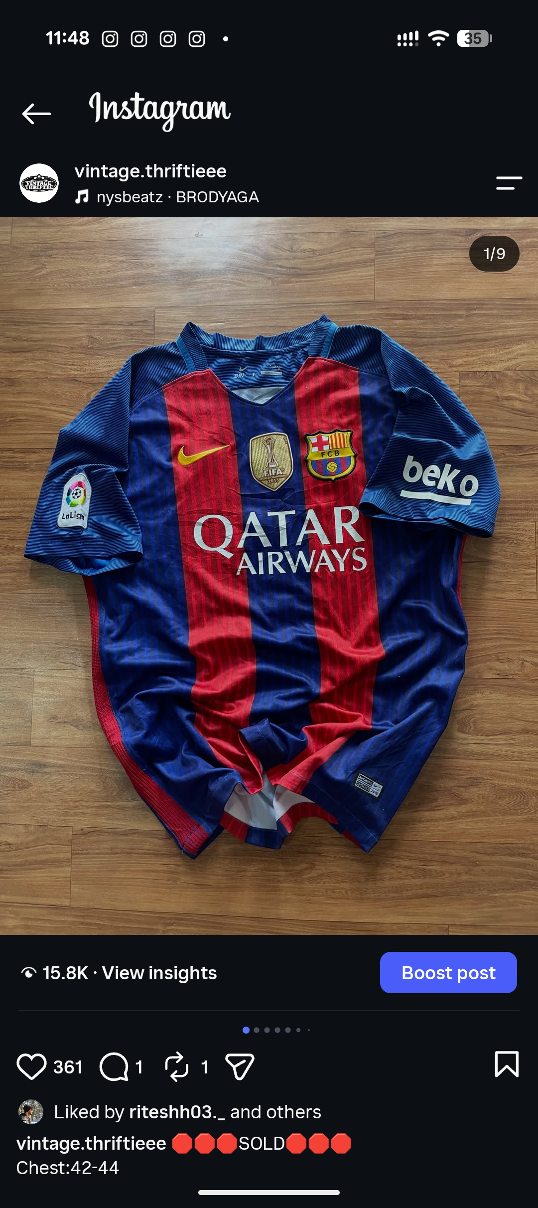 Barca jersey