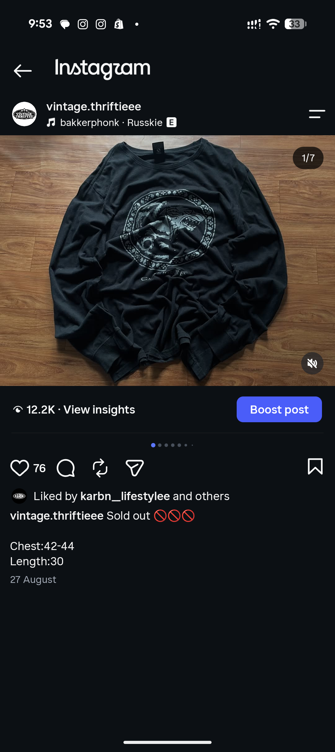 Full sleeves black tshirt