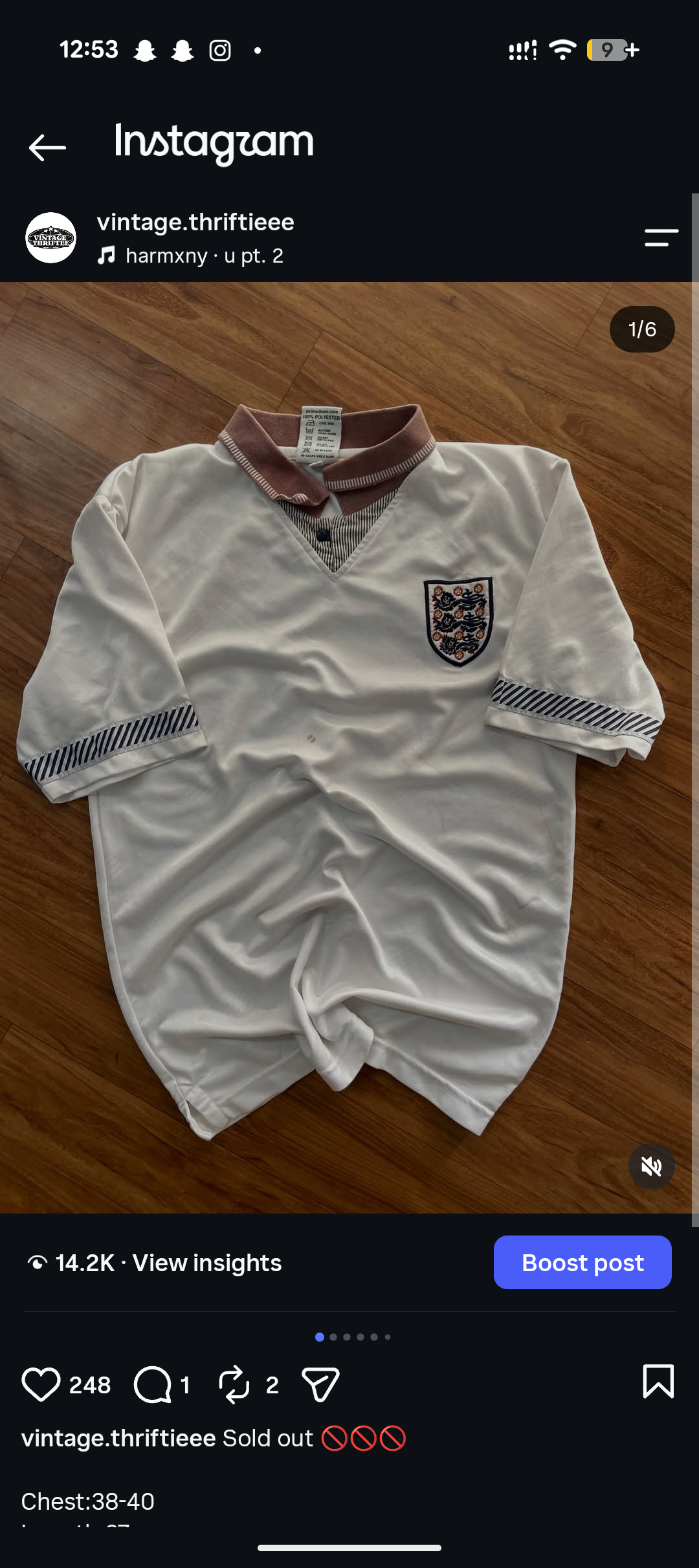 England vintage jersey